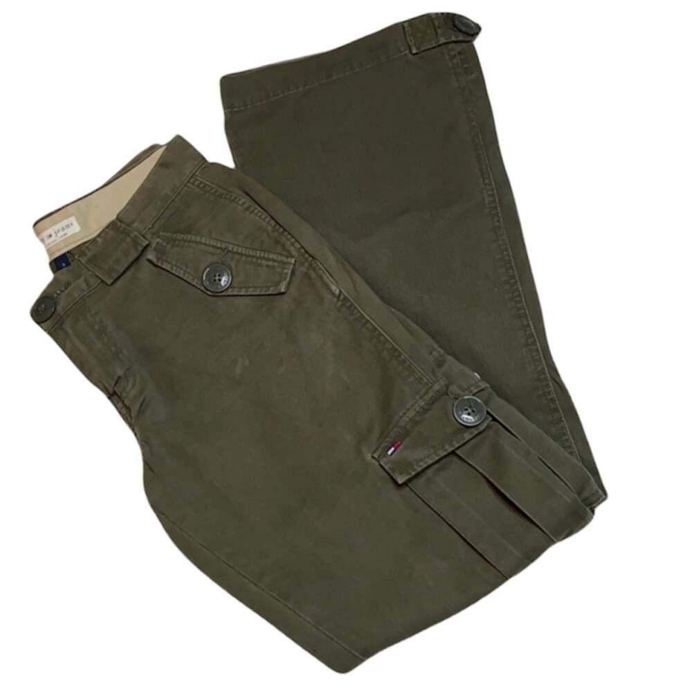 Army Green Tommy Pants Cargo Loose Fit W15
